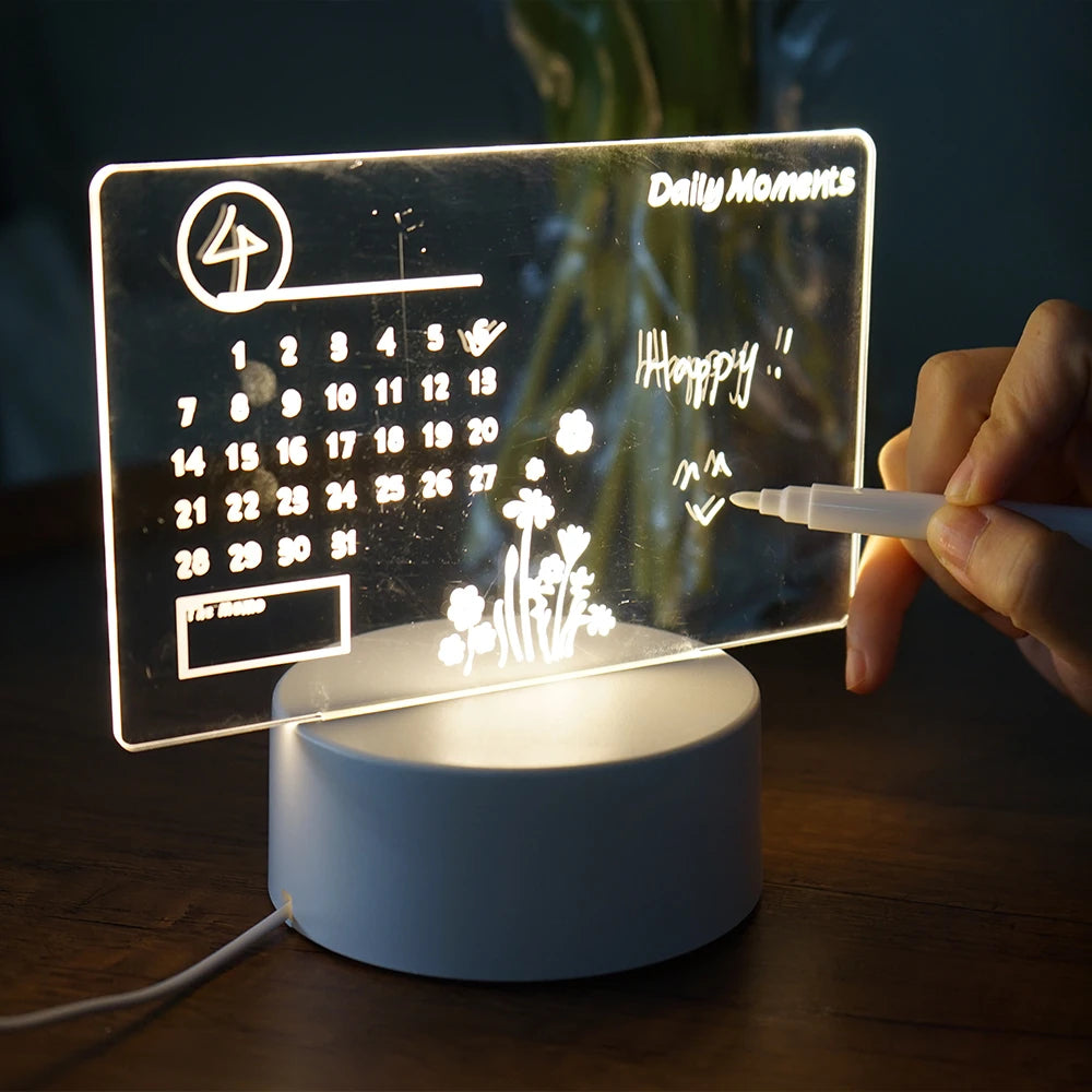 LED Note Night Light- Rewritable Message Board