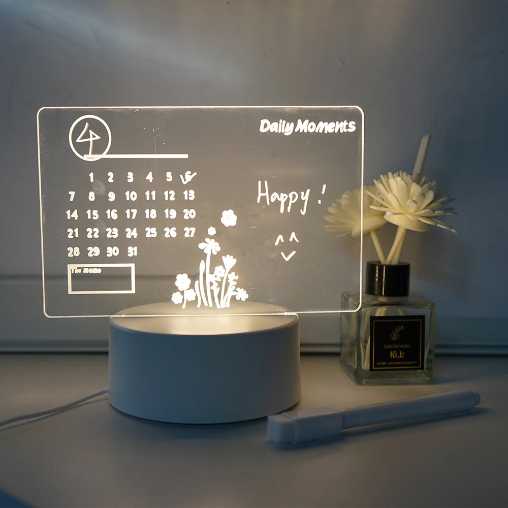 LED Note Night Light- Rewritable Message Board