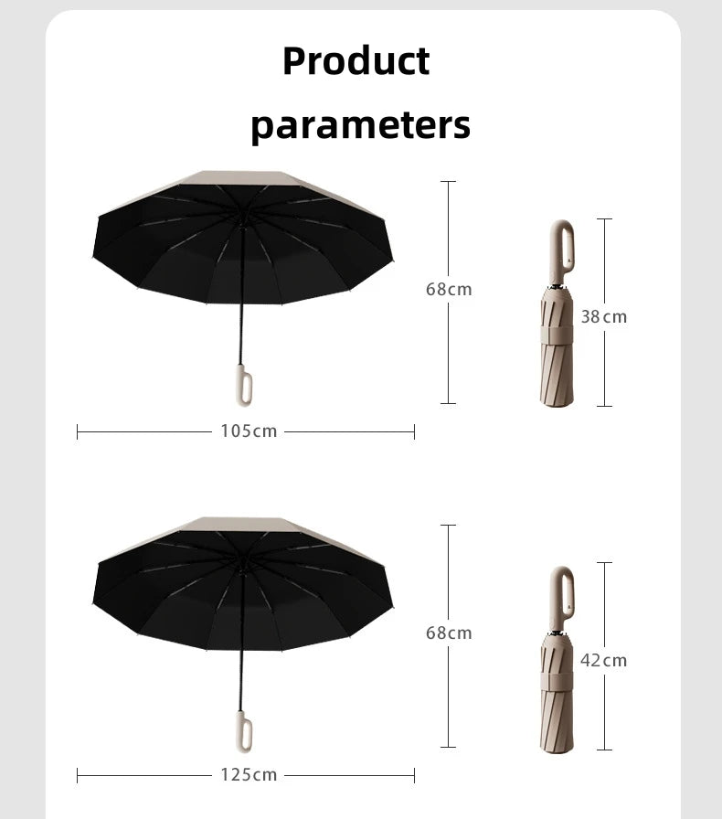 Ring-buckle Umbrella-Wind, Rain & UV-resistant