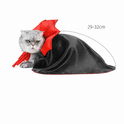 Cute Halloween Pet Costumes Cosplay Vampire Cloak