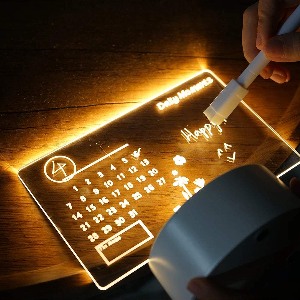 LED Note Night Light- Rewritable Message Board