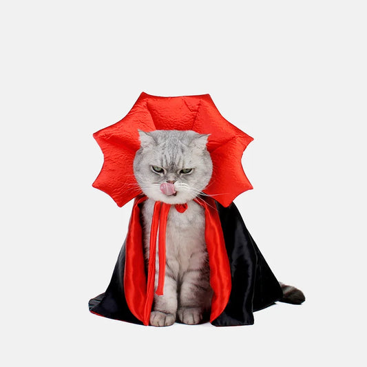 Cute Halloween Pet Costumes Cosplay Vampire Cloak