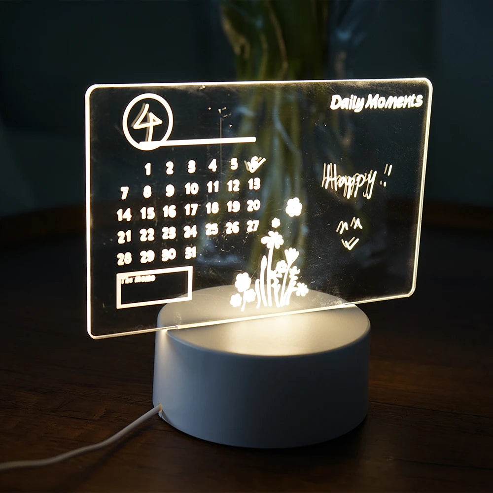 LED Note Night Light- Rewritable Message Board