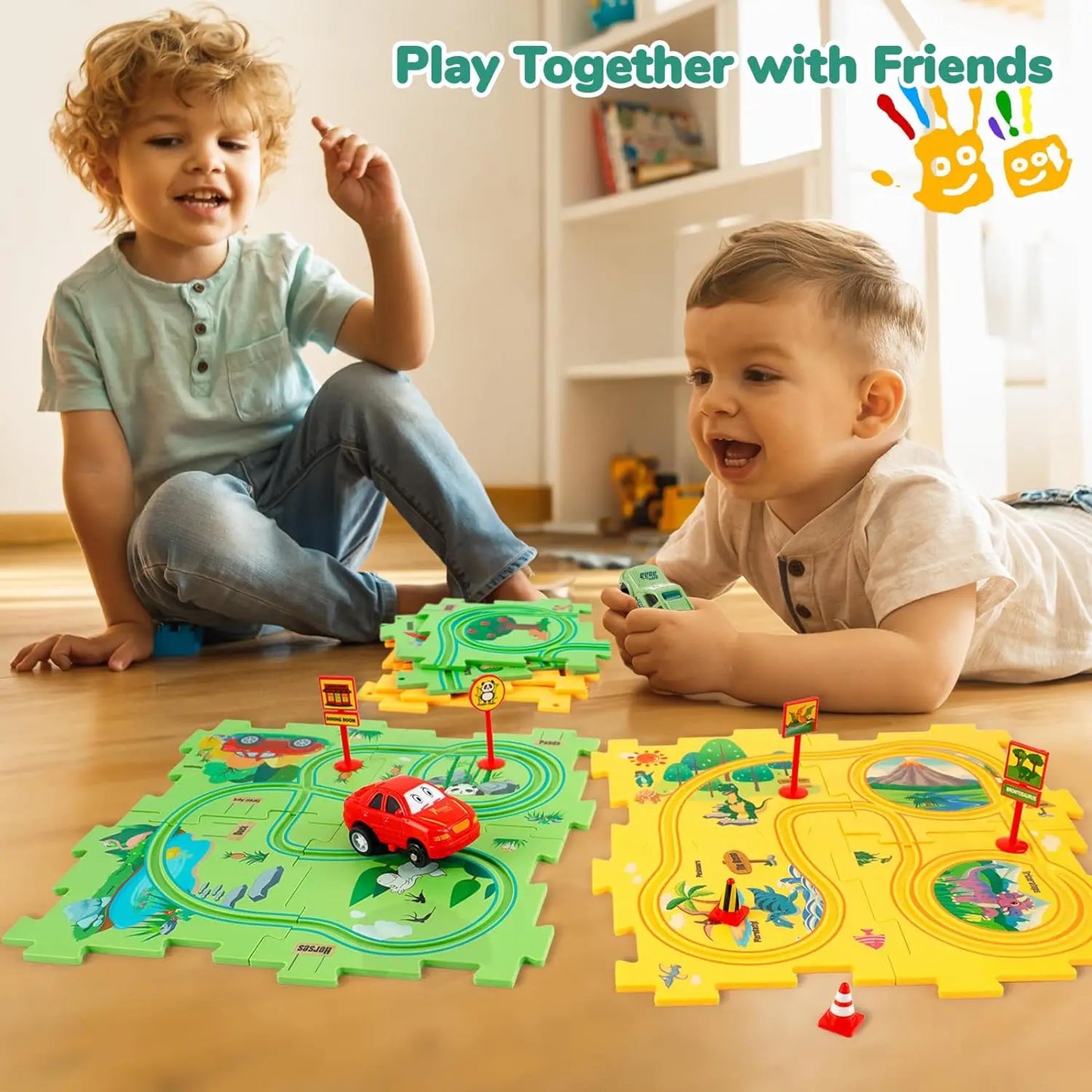 Puzzle & Racer Car Track Set