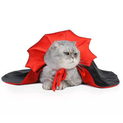 Cute Halloween Pet Costumes Cosplay Vampire Cloak