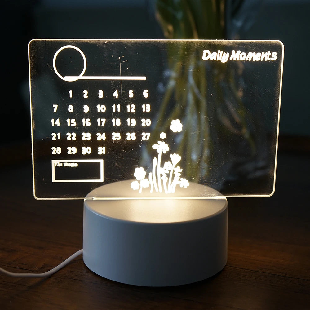 LED Note Night Light- Rewritable Message Board