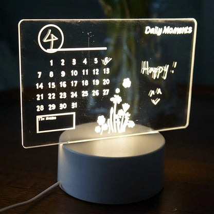 LED Note Night Light- Rewritable Message Board