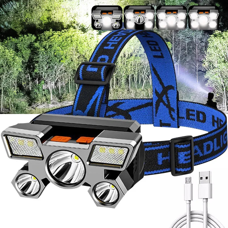 Portable 5LED Headlight