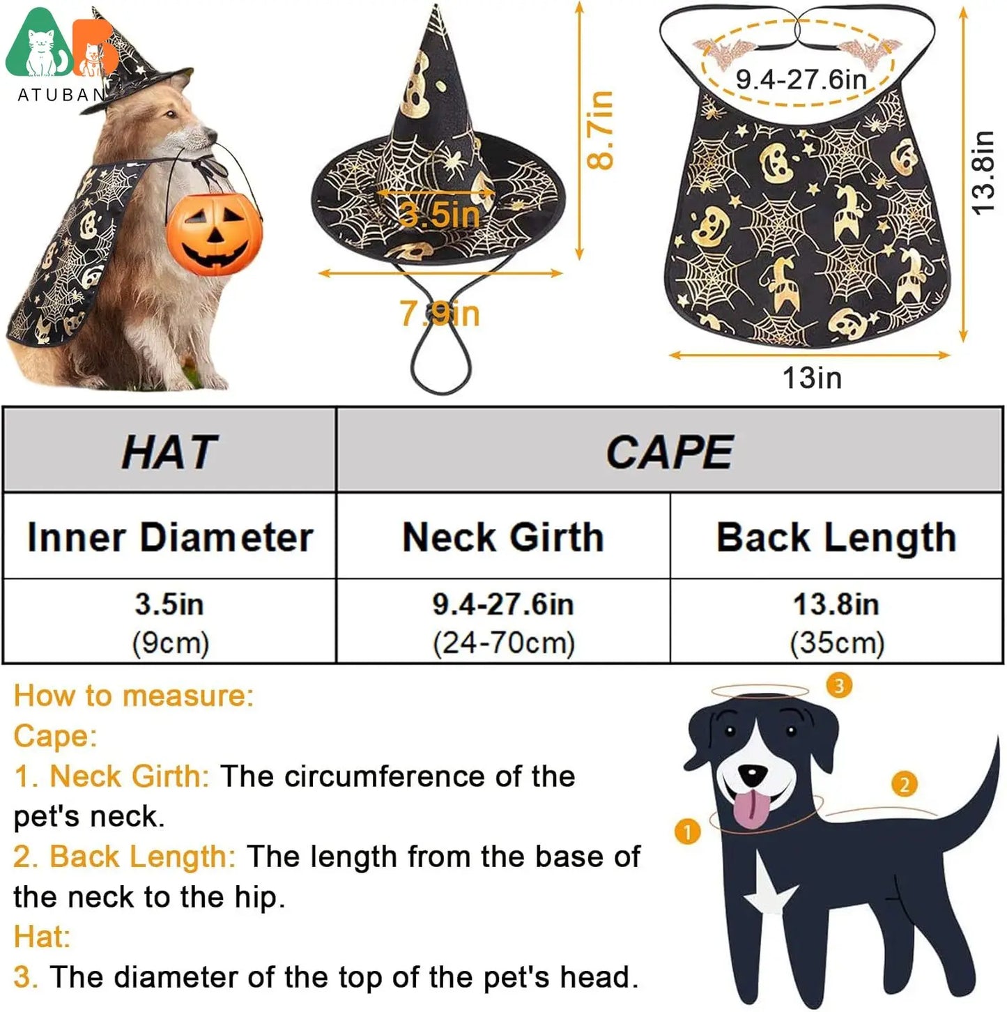 2 Pack Vampire Pet Costume